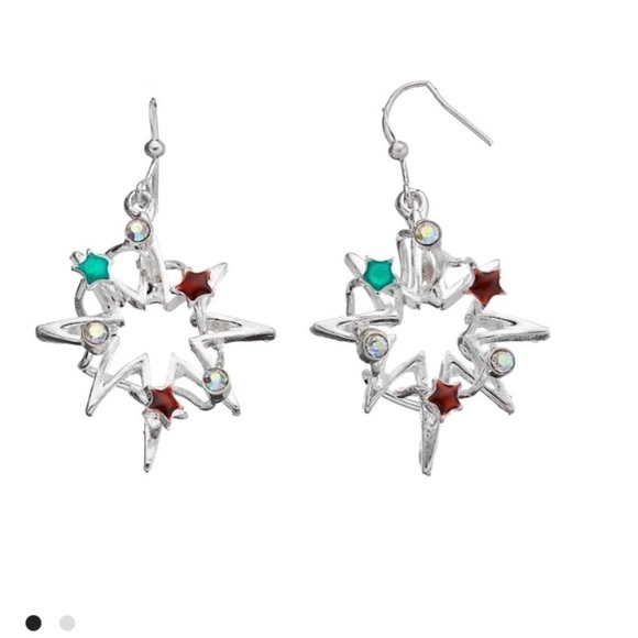 BLUE Star-Christmas tree-Snowflake-Angel-Snowman & cosmic star drop earr… - Picture 6 of 10